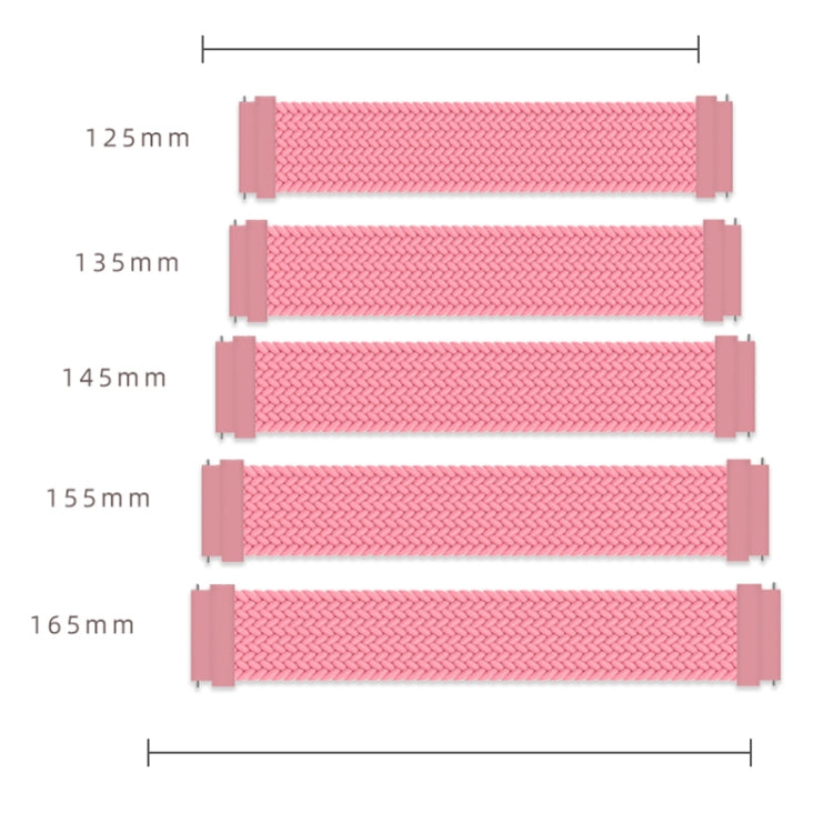 For Samsung Galaxy Watch 42mm Adjustable Nylon Braided Elasticity Watch Band, Size:135mm(Black) by buy2fix