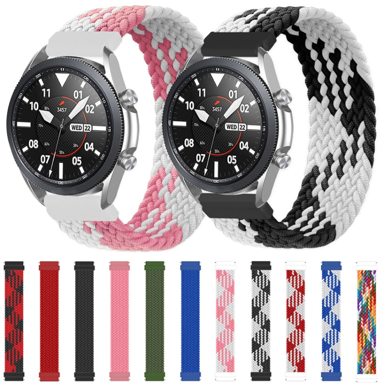For Samsung Galaxy Watch 42mm Adjustable Nylon Braided Elasticity Watch Band, Size:135mm(Black) by buy2fix