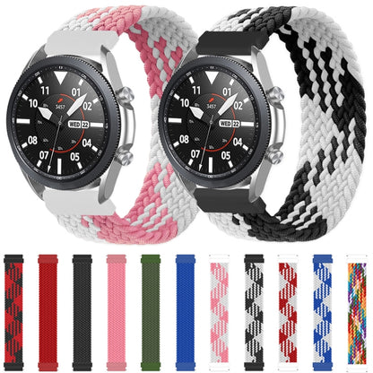 For Samsung Galaxy Watch 42mm Adjustable Nylon Braided Elasticity Watch Band, Size:135mm(Black) by buy2fix