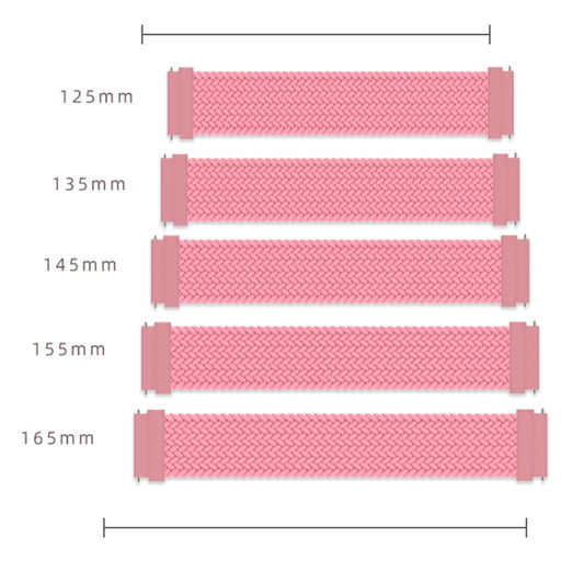 For Samsung Galaxy Watch 46mm Adjustable Nylon Braided Elasticity Watch Band, Size:145mm(Black) by buy2fix