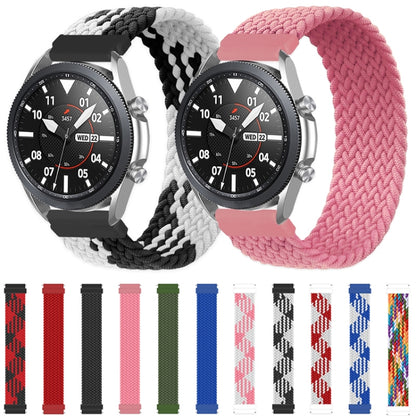 For Samsung Galaxy Watch Active / Active2 40mm / Active2 44mm Adjustable Nylon Braided Elasticity Watch Band, Size:145mm(Army Green) by buy2fix