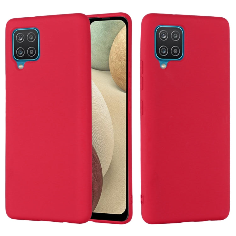 For Samsung Galaxy A22 4G Solid Color Liquid Silicone Dropproof Full Coverage Protective Case(Red) by buy2fix