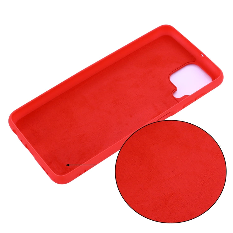For Samsung Galaxy A22 4G Solid Color Liquid Silicone Dropproof Full Coverage Protective Case(Red) by buy2fix