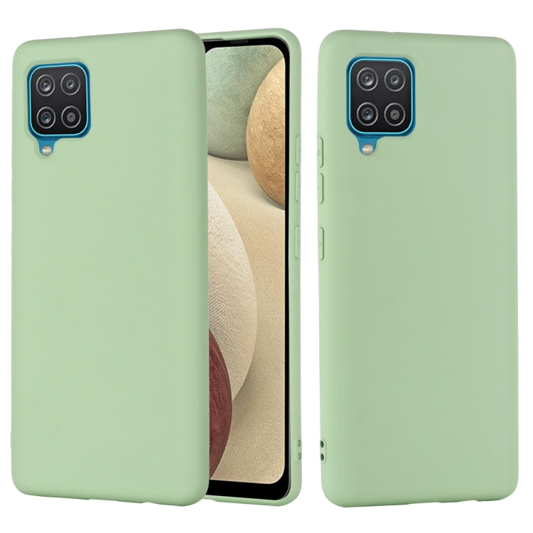 For Samsung Galaxy A22 4G Solid Color Liquid Silicone Dropproof Full Coverage Protective Case(Green) by buy2fix