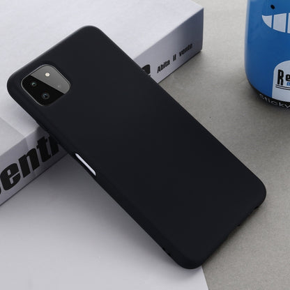For Samsung Galaxy A22 5G Solid Color Liquid Silicone Dropproof Full Coverage Protective Case(Black) by buy2fix