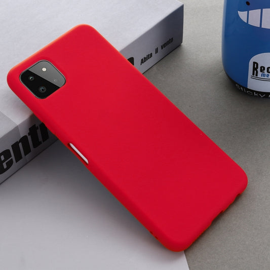 For Samsung Galaxy A22 5G Solid Color Liquid Silicone Dropproof Full Coverage Protective Case(Red) by buy2fix