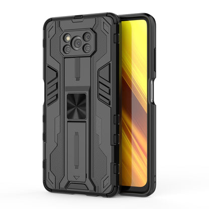 For Xiaomi Poco X3 NFC Supersonic PC + TPU Shock-proof Case with Holder(Black) by buy2fix