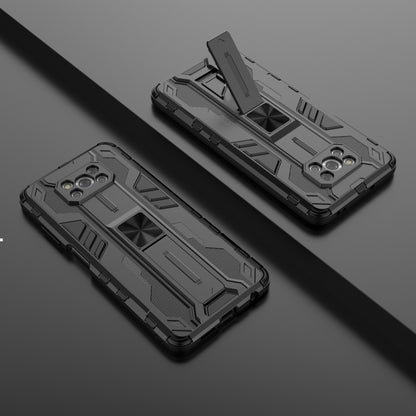 For Xiaomi Poco X3 NFC Supersonic PC + TPU Shock-proof Case with Holder(Black) by buy2fix