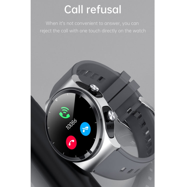 GT69 1.3 inch IPS Touch Screen IP67 Waterproof Bluetooth Earphone Smart Watch, Support Sleep Monitoring / Heart Rate Monitoring / Bluetooth Call(Silver Black) - Smart Wear by buy2fix | Online Shopping UK | buy2fix