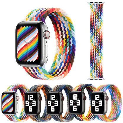 Metal Head Braided Nylon Watch Band, Size: XS 128mm For Apple Watch Series 7 41mm / 6 & SE & 5 & 4 40mm / 3 & 2 & 1 38mm(Heartbeat Purple) by buy2fix