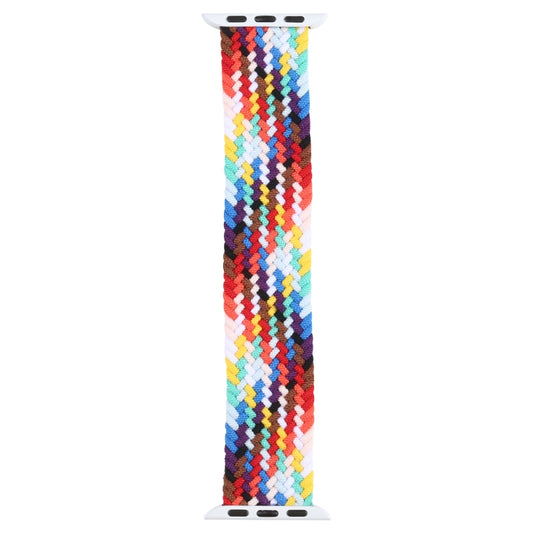 Metal Head Braided Nylon Watch Band, Size: S 135mm For Apple Watch Series 7 41mm / 6 & SE & 5 & 4 40mm / 3 & 2 & 1 38mm(Rainbow Colors) by buy2fix