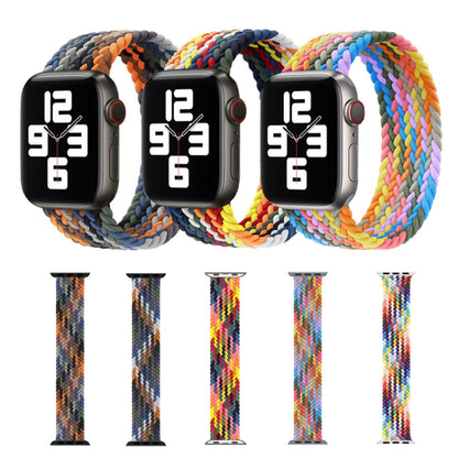 Metal Head Braided Nylon Watch Band, Size: S 135mm For Apple Watch Series 9&8&7 41mm / SE 3&SE 2&6&SE&5&4 40mm / 3&2&1 38mm(Heartbeat Purple) by buy2fix