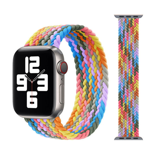 Metal Head Braided Nylon Watch Band, Size: S 145mm For Apple Watch Series 7 45mm / 6 & SE & 5 & 4 44mm / 3 & 2 & 1 42mm(Heartbeat Purple) by buy2fix