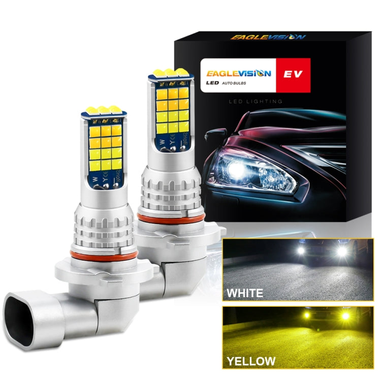 2 PCS V6 H10 DC9-36V 30W 3000LM IP65 Car LED Double Color Fog Light with 30LEDs SMD-2525 Lamp - In Car by buy2fix | Online Shopping UK | buy2fix