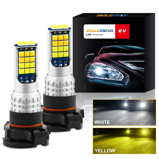 2 PCS V6 H16 DC9-36V 30W 3000LM IP65 Car LED Double Color Fog Light with 30LEDs SMD-2525 Lamp by buy2fix