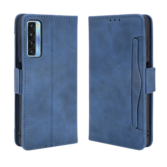For TCL 20 5G / 20S Skin Feel Calf Pattern Horizontal Flip Leather Case with Holder & Card Slots & Photo Frame(Blue) by buy2fix