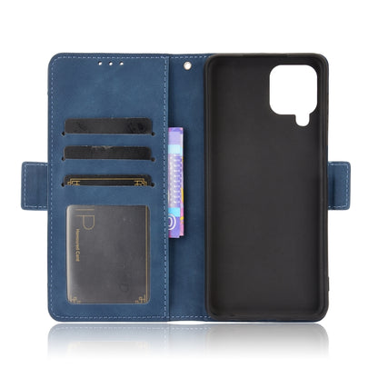For Samsung Galaxy A22 4G Skin Feel Calf Pattern Horizontal Flip Leather Case with Holder & Card Slots & Photo Frame(Blue) by buy2fix