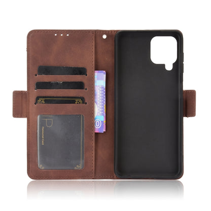 For Samsung Galaxy A22 4G Skin Feel Calf Pattern Horizontal Flip Leather Case with Holder & Card Slots & Photo Frame(Brown) by buy2fix