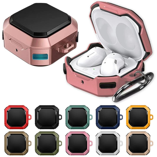 Wireless Earphones Thunder Battlegear Anti-fall Protective Case with Hook Up For Samsung Galaxy Buds Live / Buds 2 Pro(Apple Green) by buy2fix