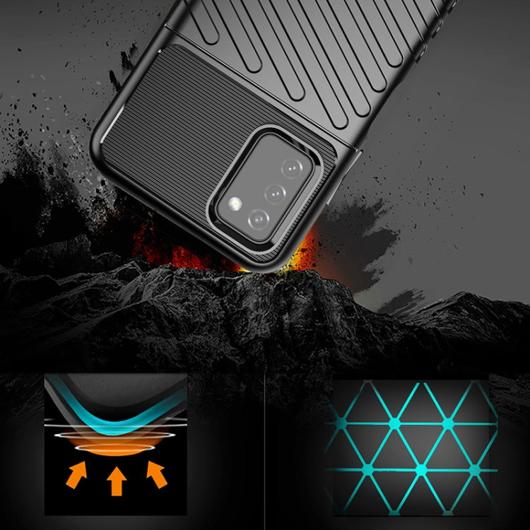 For Samsung Galaxy A03s (164mm) Thunderbolt Shockproof TPU Soft Case(Black) by buy2fix