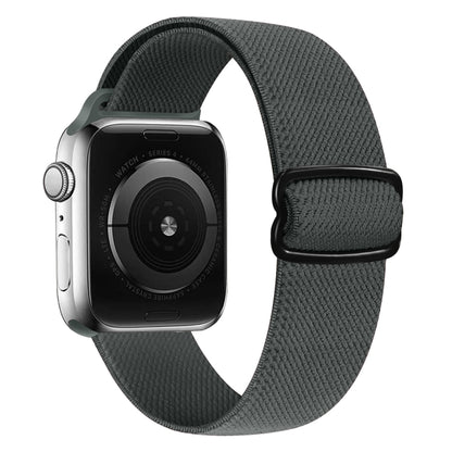 8-shaped Buckle Nylon Watch Band For Apple Watch Ultra 49mm&Watch Ultra 2 49mm / Series 9&8&7 45mm / SE 3&SE 2&6&SE&5&4 44mm / 3&2&1 42mm(Grey) by buy2fix