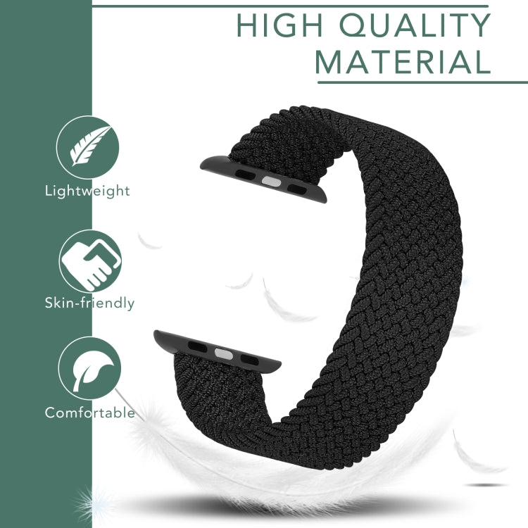 Metal Head Braided Nylon Solid Color Watch Band For Apple Watch Ultra 49mm&Watch Ultra 2 49mm / Series 9&8&7 45mm / SE 3&SE 2&6&SE&5&4 44mm / 3&2&1 42mm, Size:S 145mm(Green) by buy2fix