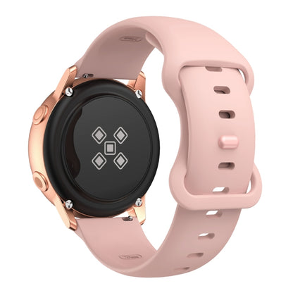 20mm For Samsung Galaxy Watch Active 3 41mm Butterfly Buckle Silicone Watch Band(Pink) by buy2fix