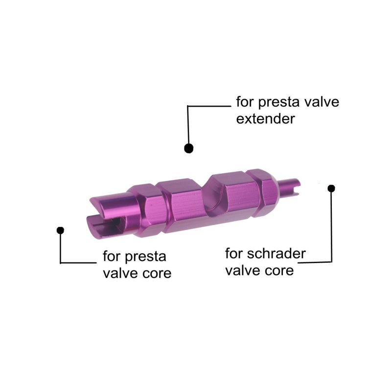 A5598 2 PCS 40mm Green French Tubeless Valve Core with Purple Disassembly Tool for Road Bike - Outdoor & Sports by buy2fix | Online Shopping UK | buy2fix