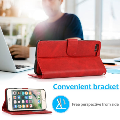 Calf Texture 2 in 1 Detachable Magnetic Back Cover Horizontal Flip Leather Case with Holder & Card Slots & Wallet & Photo Frame For iPhone 8 Plus / 7 Plus(Red) by buy2fix
