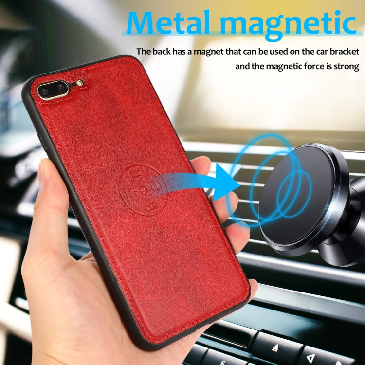 Calf Texture 2 in 1 Detachable Magnetic Back Cover Horizontal Flip Leather Case with Holder & Card Slots & Wallet & Photo Frame For iPhone 8 Plus / 7 Plus(Red) by buy2fix