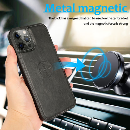 For iPhone 12 Pro Max Calf Texture 2 in 1 Detachable Magnetic Back Cover Horizontal Flip Leather Case with Holder & Card Slots & Wallet & Photo Frame(Black) by buy2fix