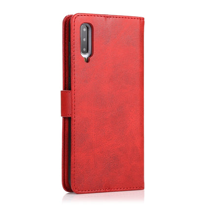 For Samsung Galaxy A50 Calf Texture 2 in 1 Detachable Magnetic Back Cover Horizontal Flip Leather Case with Holder & Card Slots & Wallet & Photo Frame(Red) by buy2fix