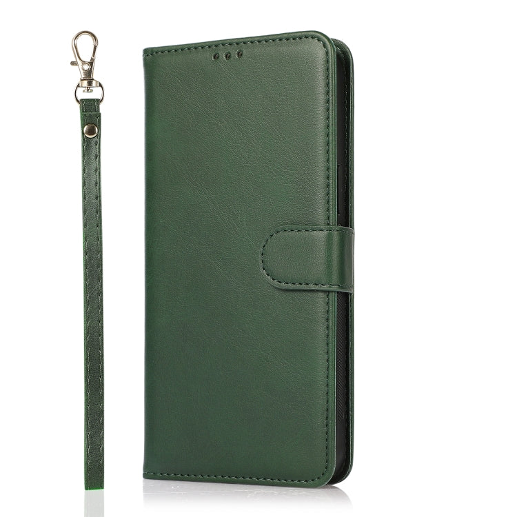 For Samsung Galaxy A70 Calf Texture 2 in 1 Detachable Magnetic Back Cover Horizontal Flip Leather Case with Holder & Card Slots & Wallet & Photo Frame(Green) by buy2fix