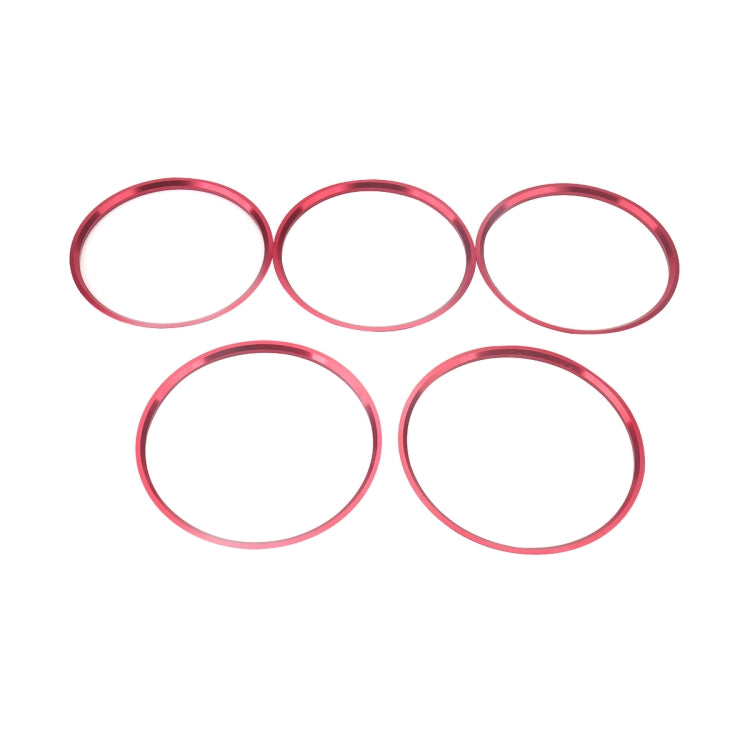 A5819-01 5 PCS Car Red Air Conditioner Air Outlet Decorative Ring for Mercedes-Benz by buy2fix