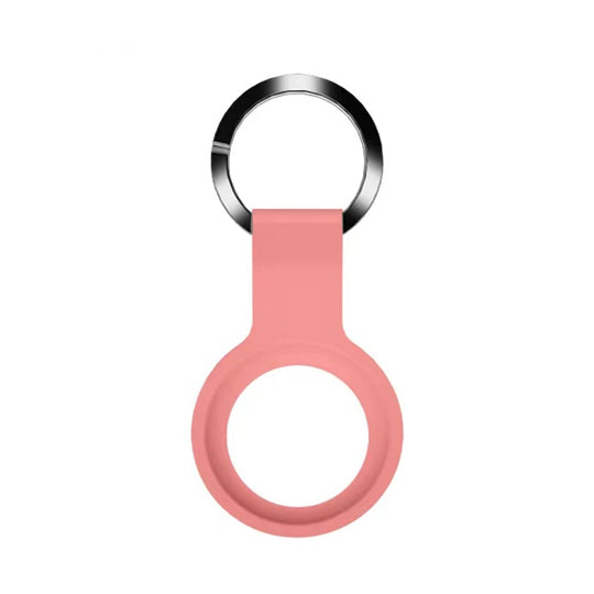 Mutural Liquid Silicone Protective Case with Key Ring for AirTag 2nd Gen / AirTag 1st Gen (Orange Red)
