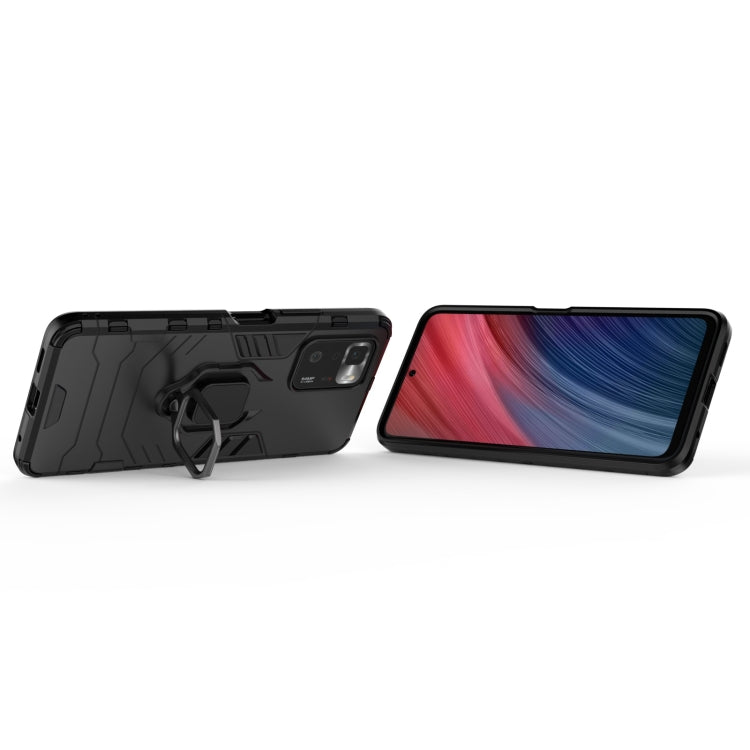 For Xiaomi Redmi Note 10 Pro 5G Shockproof PC + TPU Protective Case with Magnetic Ring Holder(Black) by buy2fix
