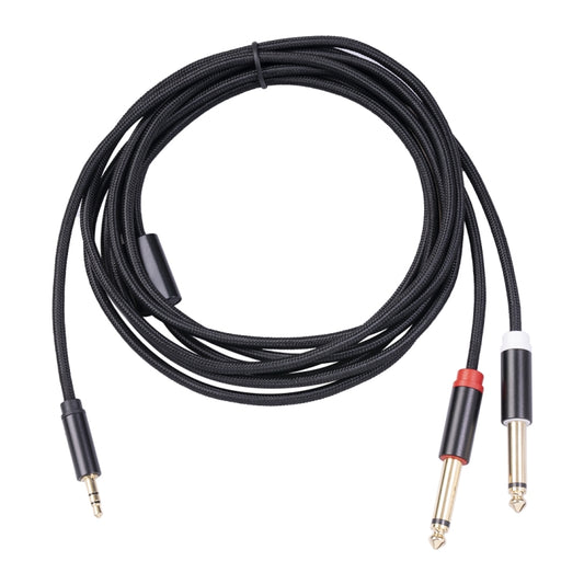 3683 3.5mm Male to Dual 6.35mm Male Audio Cable, Cable Length:2m(Black) by buy2fix