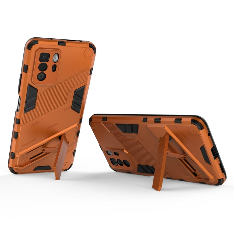 For Xiaomi Redmi Note 10 Pro 5G Punk Armor 2 in 1 PC + TPU Shockproof Case with Invisible Holder(Orange) by buy2fix
