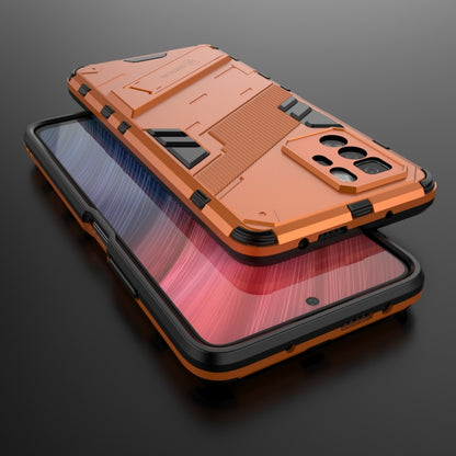 For Xiaomi Redmi Note 10 Pro 5G Punk Armor 2 in 1 PC + TPU Shockproof Case with Invisible Holder(Orange) by buy2fix