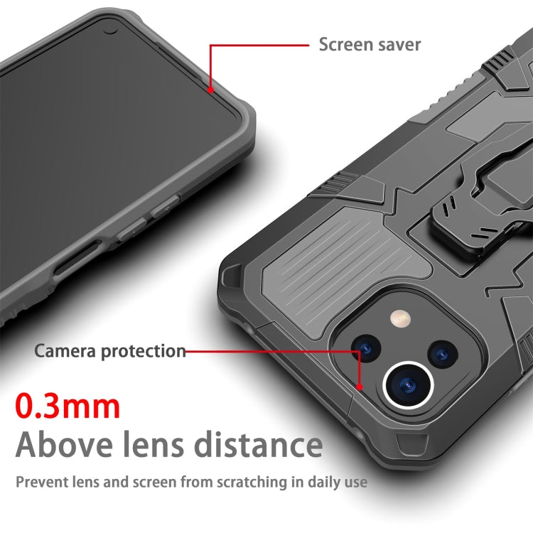 For Xiaomi Mi 11 Lite Armor Warrior Shockproof PC + TPU Protective Case(Grey) by buy2fix