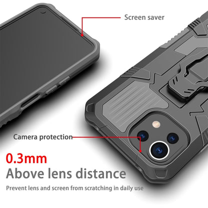 For Xiaomi Mi 11 Lite Armor Warrior Shockproof PC + TPU Protective Case(Grey) by buy2fix