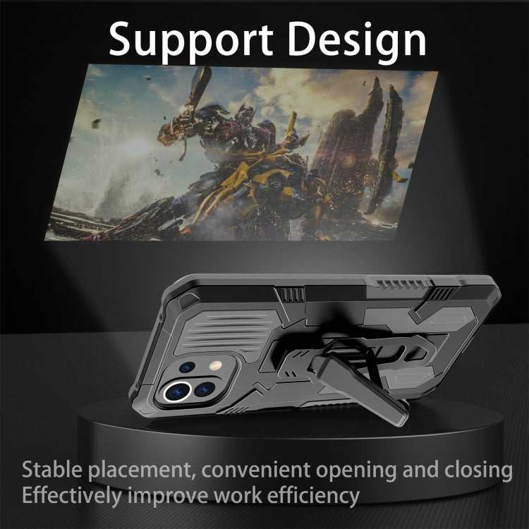 For Xiaomi Mi 11 Lite Armor Warrior Shockproof PC + TPU Protective Case(Grey) by buy2fix