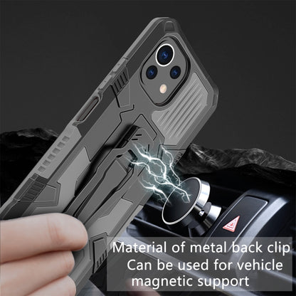 For Xiaomi Mi 11 Lite Armor Warrior Shockproof PC + TPU Protective Case(Grey) by buy2fix