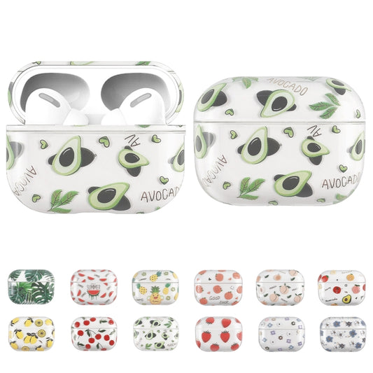 Bronzing Fruit Pattern PC Earphone Hard Protective Case For AirPods Pro(F09) by buy2fix