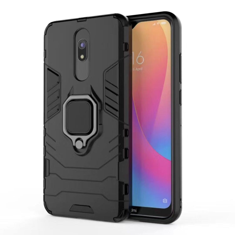 For Xiaomi Redmi 8 / 8A Shockproof PC + TPU Case with Magnetic Ring Holder(Black) by buy2fix