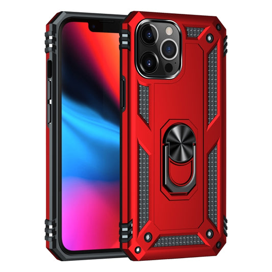 For iPhone 13 Pro Shockproof TPU + PC Protective Case with 360 Degree Rotating Holder (Red) by buy2fix