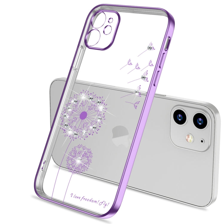 For iPhone 11 Ultra-thin Electroplating Dandelion Pattern Protective Case (Purple) by buy2fix