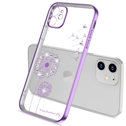 For iPhone 11 Ultra-thin Electroplating Dandelion Pattern Protective Case (Purple) by buy2fix
