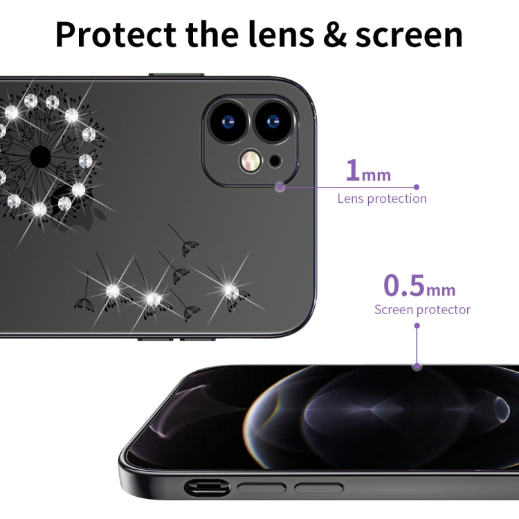 For iPhone 11 Ultra-thin Electroplating Dandelion Pattern Protective Case (Black) by buy2fix