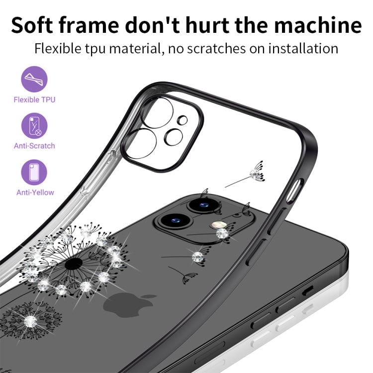 For iPhone 11 Ultra-thin Electroplating Dandelion Pattern Protective Case (Black) by buy2fix